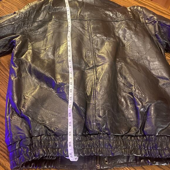 Leather Soul Biker Jacket, Size M, Moto, Biker, Pockets, Gold Zipper, Vintage - Picture 9 of 11